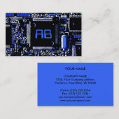 Bleu 2' de circuit bleu de carte de visite de (Devant / Derrière)