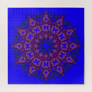 Bleu 3D Art Mandala Jigsaw Puzzle