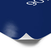 Bleu 90e Affiche de bienvenue d'anniversaire | Reg (Coin)