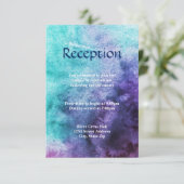 Bleu à l'aquarelle violet - Invitation à la récept (Debout devant)