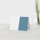 Bleu à pointes polka et Merci en bloc couleur blan (Dos)