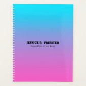 Bleu à pur ombre arrière - plan 3 anneau classeur (Devant)