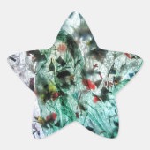 Bleu abstrait autocollant étoile, Bonne étoile ble (Devant)