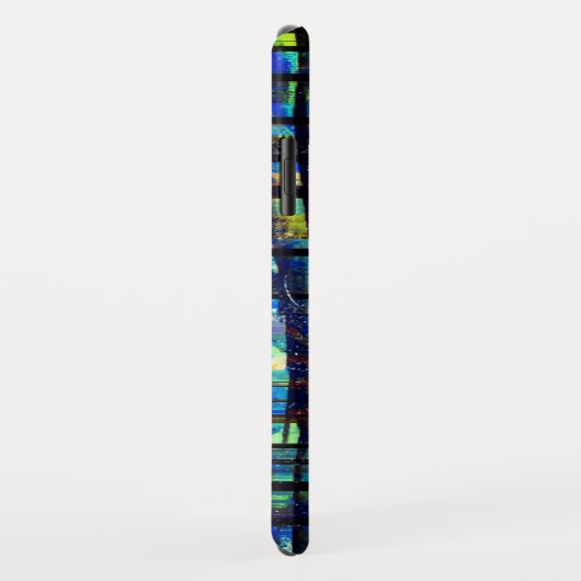 Bleu Abstrait bande iPhone / coque ipad (Dos/Droite)