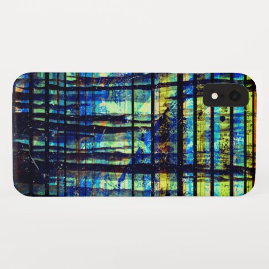 Bleu Abstrait bande iPhone / coque ipad (Dos (Horizontal))