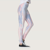 Bleu Abstrait et Bleu Paint Strokes Leggings (Droite)