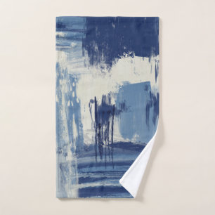 Bleu Abstrait et ivoire