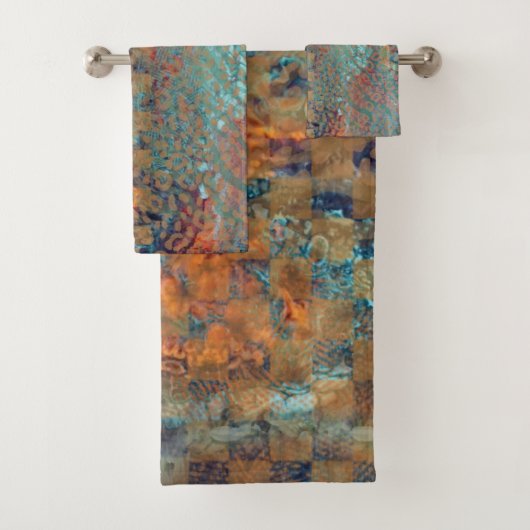  Bleu Abstrait Mélange Animal Et Peau Zébrée (En situation)