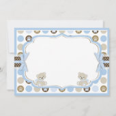 Bleu adorable de carte de remerciements de (Dos)