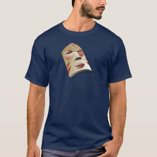 Bleu africain blanc de T-shirt