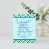 Bleu Airplane dots boys Invitation à la fête d'ann (Debout devant)