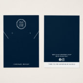 Bleu Ajouter Votre Logo Collier Boucles d'oreilles (Devant & derrière)