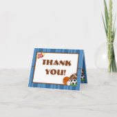 Bleu All-Star Carte de remerciements plié (Devant)