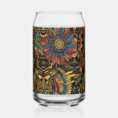 Bleu Alluring "Aztec Dream" Imprimé Can Glass 473m (Gauche)