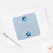 Bleu amour détester les stickers de fleurs (Enveloppe)