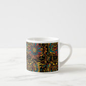 Bleu Ancien "Rêve Aztèque" Céramique Espresso Mug (Droite)