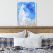 Bleu Angel ailes, douce présente aquarelle toile (Insitu(Chambre))