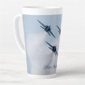 Bleu Angles Latte Mug (Angle gauche)
