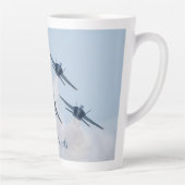 Bleu Angles Latte Mug (Droite)