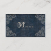 Bleu antique de design d'intérieur de carte de (Dos)