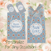 Bleu Antique Personnalisé Joyeux Anniversaire Sacs