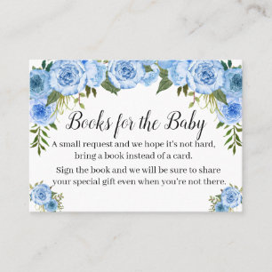 Bleu Apportez une carte d'insertion de baby shower