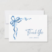 Bleu aquarelle Arc Merci dessiné à la main (Devant)