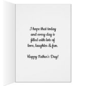 Bleu Aquarelle Coeur Bonne Fête des pères Papa (Intérieur (Droit))