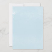Bleu Aquarelle Douche nuptiale Invitation (Dos)