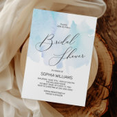 Bleu Aquarelle Douche nuptiale Invitation