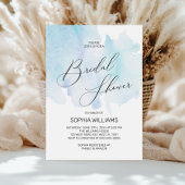 Bleu Aquarelle Douche nuptiale Invitation