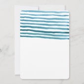 Bleu Aquarelle Faire-part de mariage (Dos)