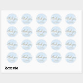 Bleu Aquarelle Or Baby shower Favoriser Sticker (Feuille)