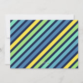 Bleu Aquarelle Papillons Invitation Anniversaire (Dos)