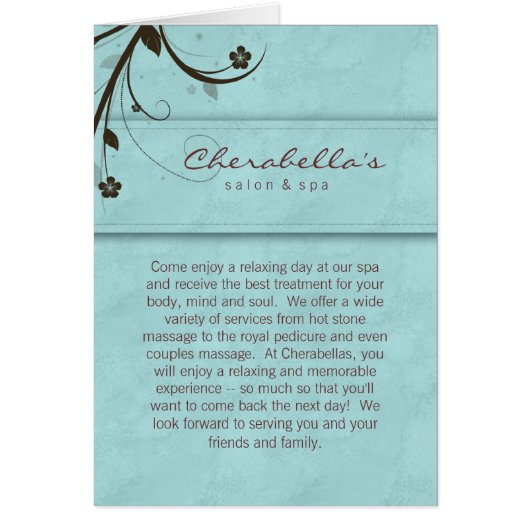 Bleu aqueux de carte de voeux de brochure de salon (Devant)