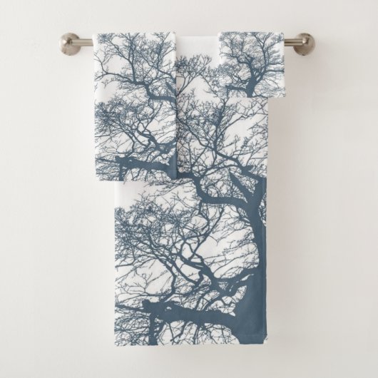 Bleu Arbres du fond Boho tropical (En situation)