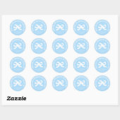 Bleu arc baby shower parti merci sticker (Feuille)