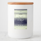 Bleu Argent Étiquette Bijoux Monogramme Logo (Devant)