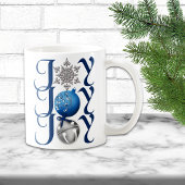 Bleu Argent Noël Joie Mug
