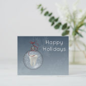 bleu argenté Carte de fin de année dentiste (Debout devant)