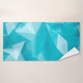 Bleu, arrière - plan turquoise avec cristaux, tria (Serviette de bain)