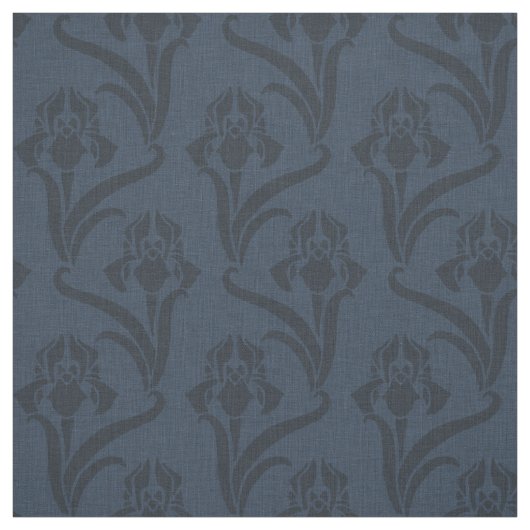 Bleu Art Nouveau Tissu Iris (Échantillon)