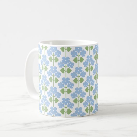 Bleu Arts & Artisanat Primroses Café Mug (Devant gauche)