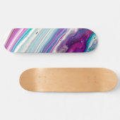 Bleu Artsy Paint Strots Motif Skateboard (Horz)