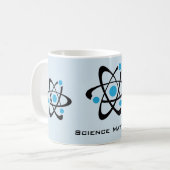 Bleu Atoms Science Design Mug (Devant gauche)
