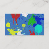 Bleu avec Carte de visite de peinture (Dos)