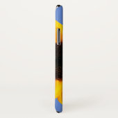 Bleu avec iphone tournesol jaune X Coque (Dos/Droite)