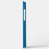 Bleu avec or Accent Houndstooth Coque-Mate Coque (Verso / Gauche)