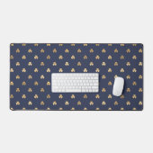BLEU AVEC TRÈFLES CELTIQUES IRLANDAIS D'OR (Clavier et souris)
