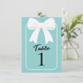 Bleu Avec Vaches Blanches Coquette Numéro De Table (Debout devant)